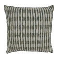 Saro Lifestyle Saro Lifestyle 852.G22SP 22 in. Woven Line Square Poly-Filled Pillow; Green 852.G22SP